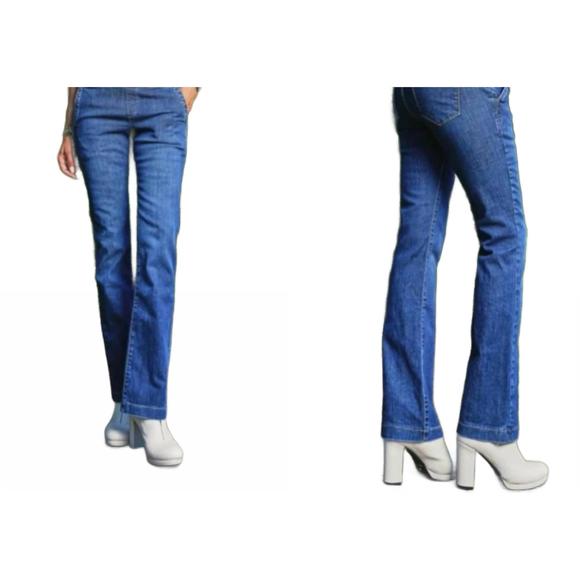 Pantalon Bevy Flog Liat, Taille 26, Bleu, Coupe Droite, Femme - Neuf Avec étiquettes